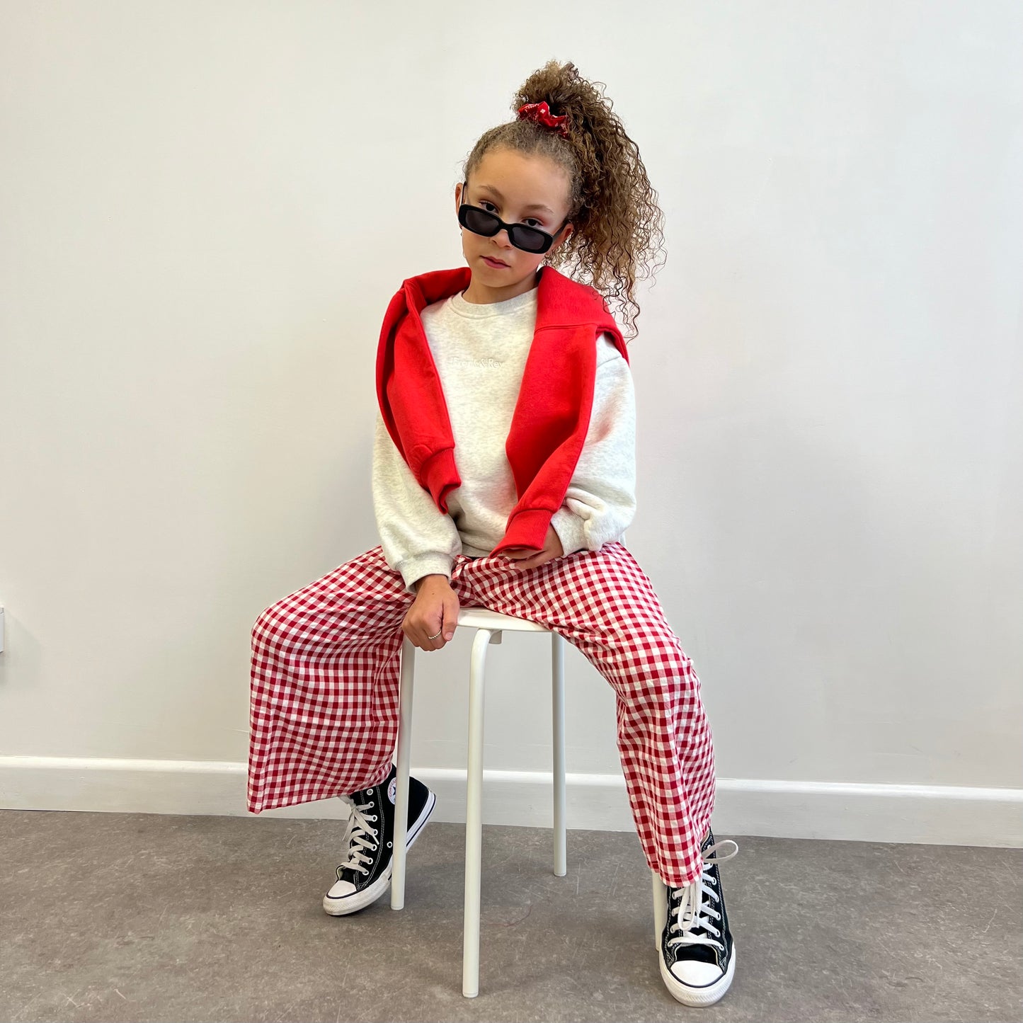 Gingham Trousers RED