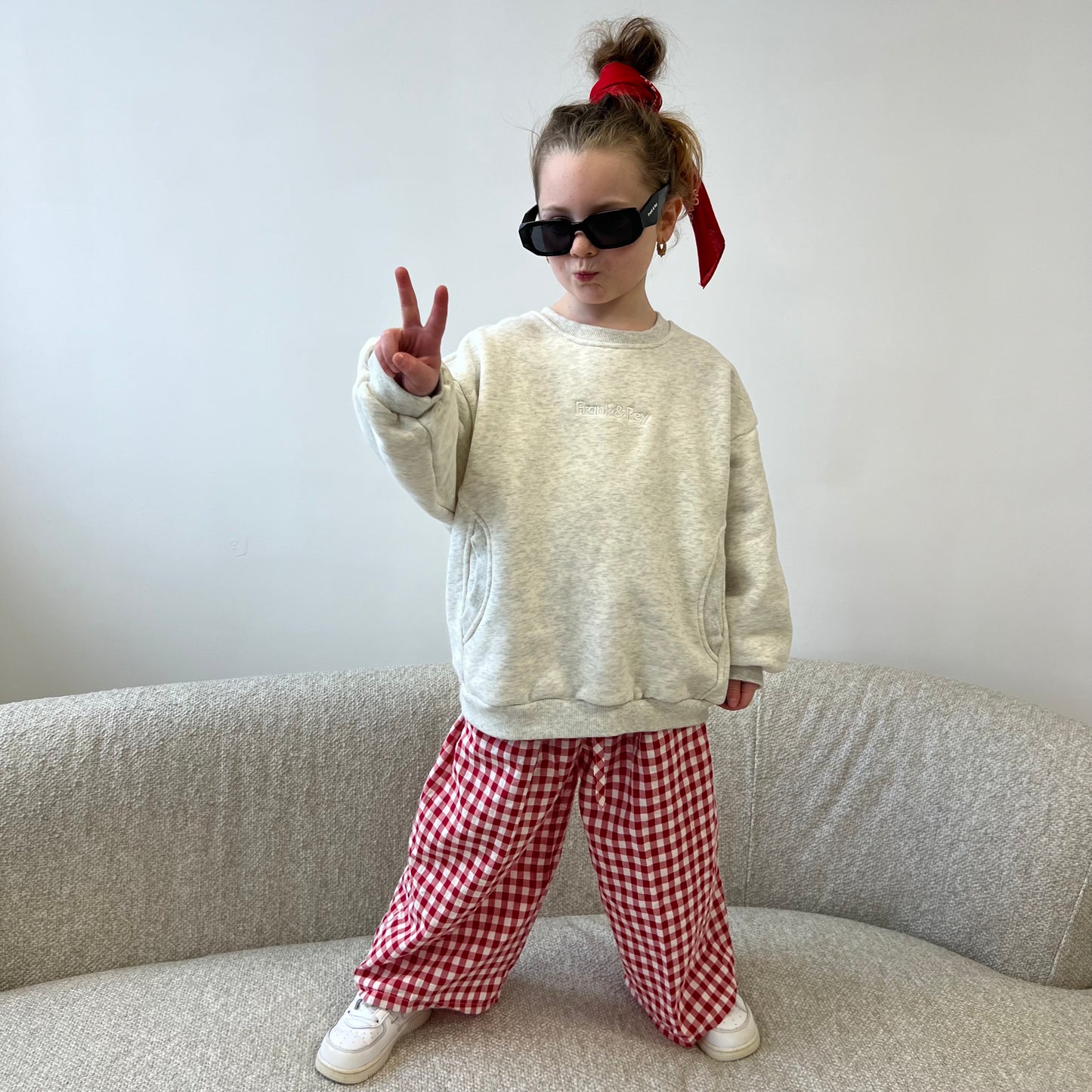 Gingham Trousers RED