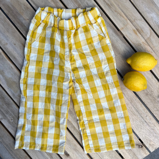 Yellow Gingham Trousers
