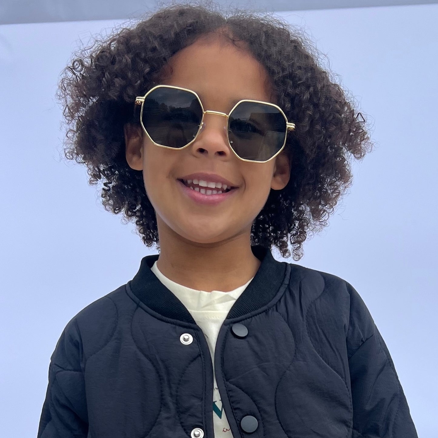 Gold Hexagon Sunglasses