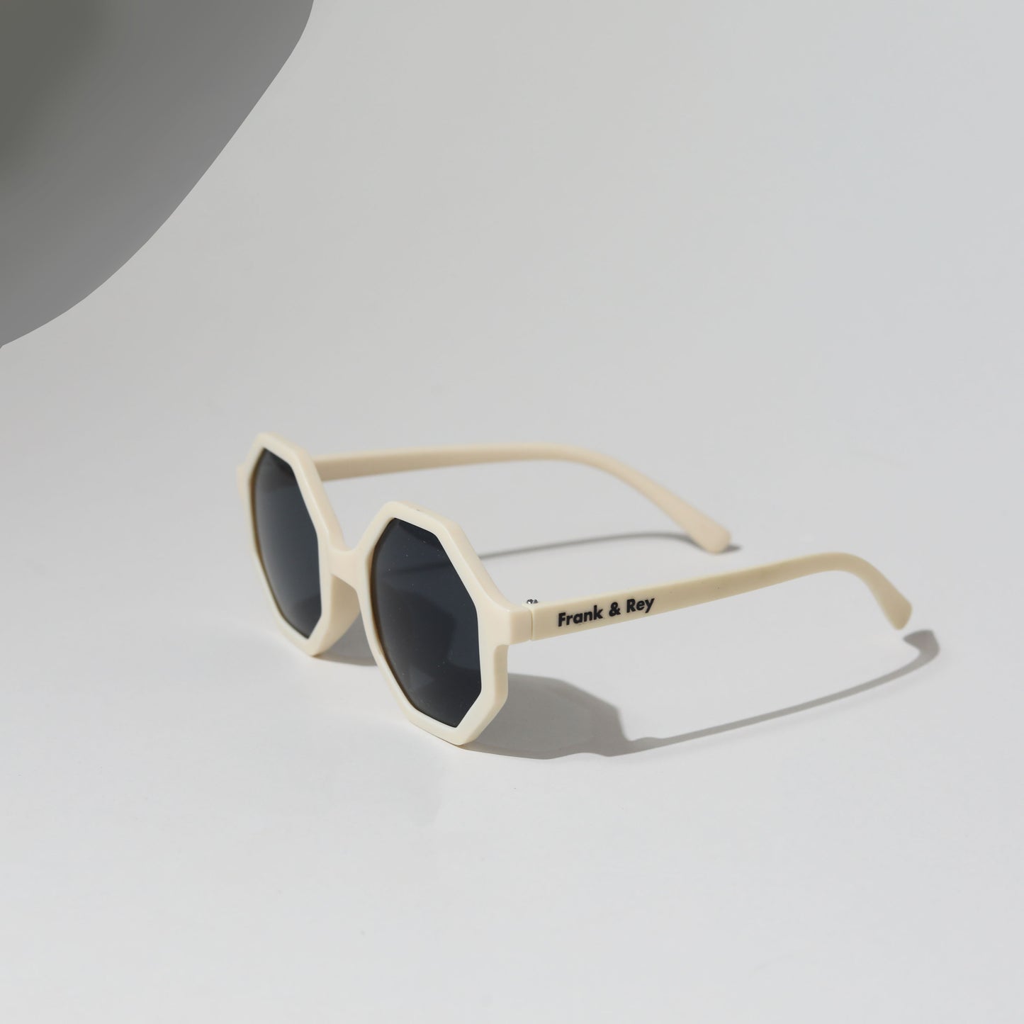 Cream Hexagon Sunglasses