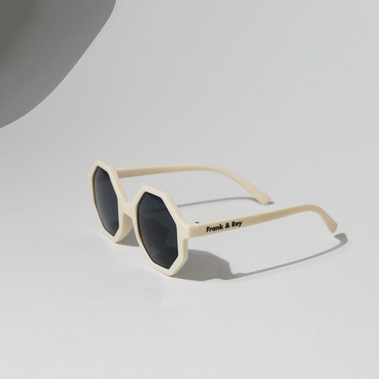 Cream Hexagon Sunglasses