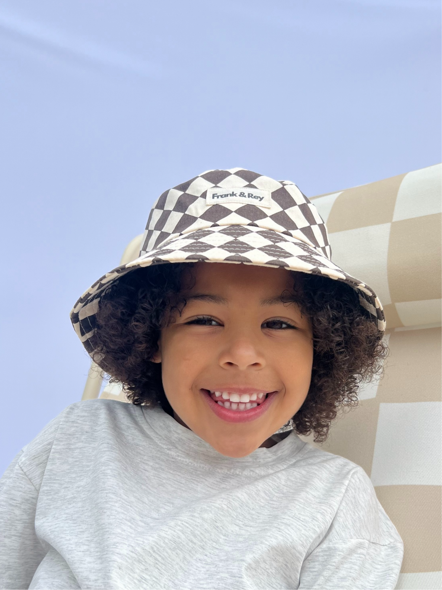 Chocolate Diamond Check Bucket Hat