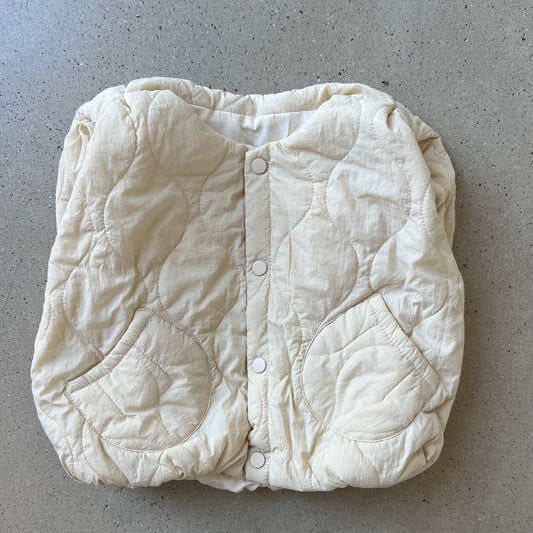 Cream bubble gilet