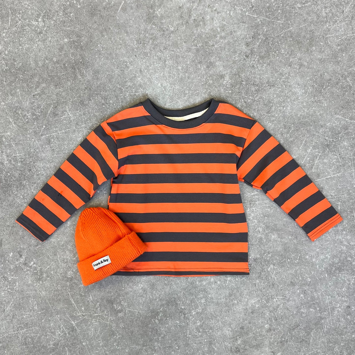 Chunky Stripe Top Orange