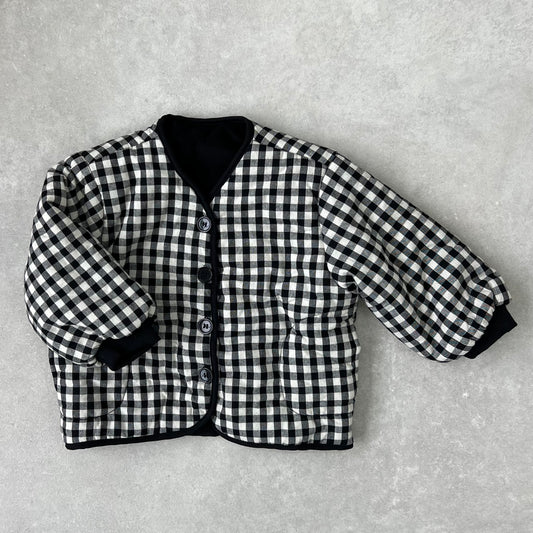 Gingham Bomber Jacket