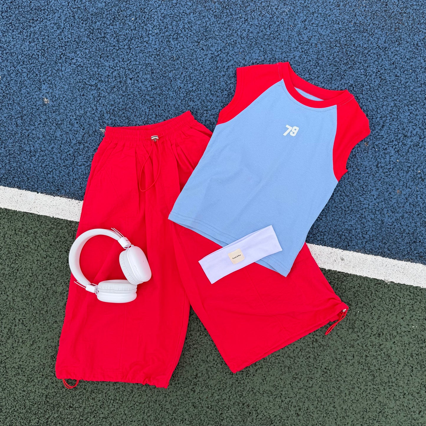 Parachute Trousers Red