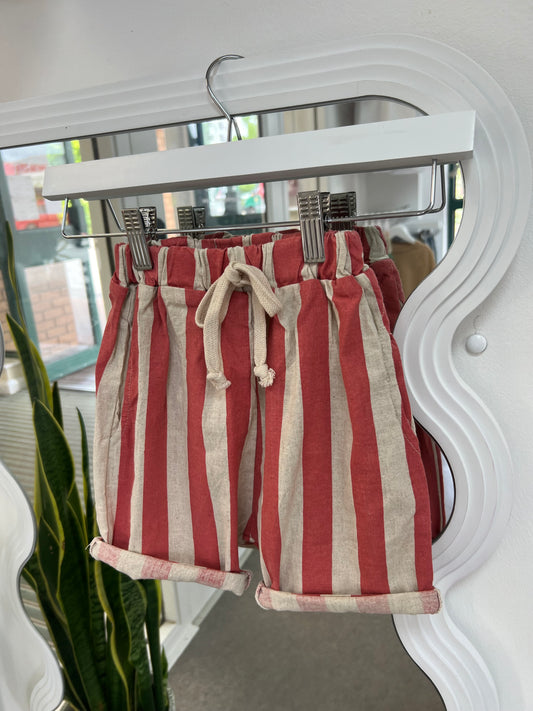 Stripe Linen Shorts