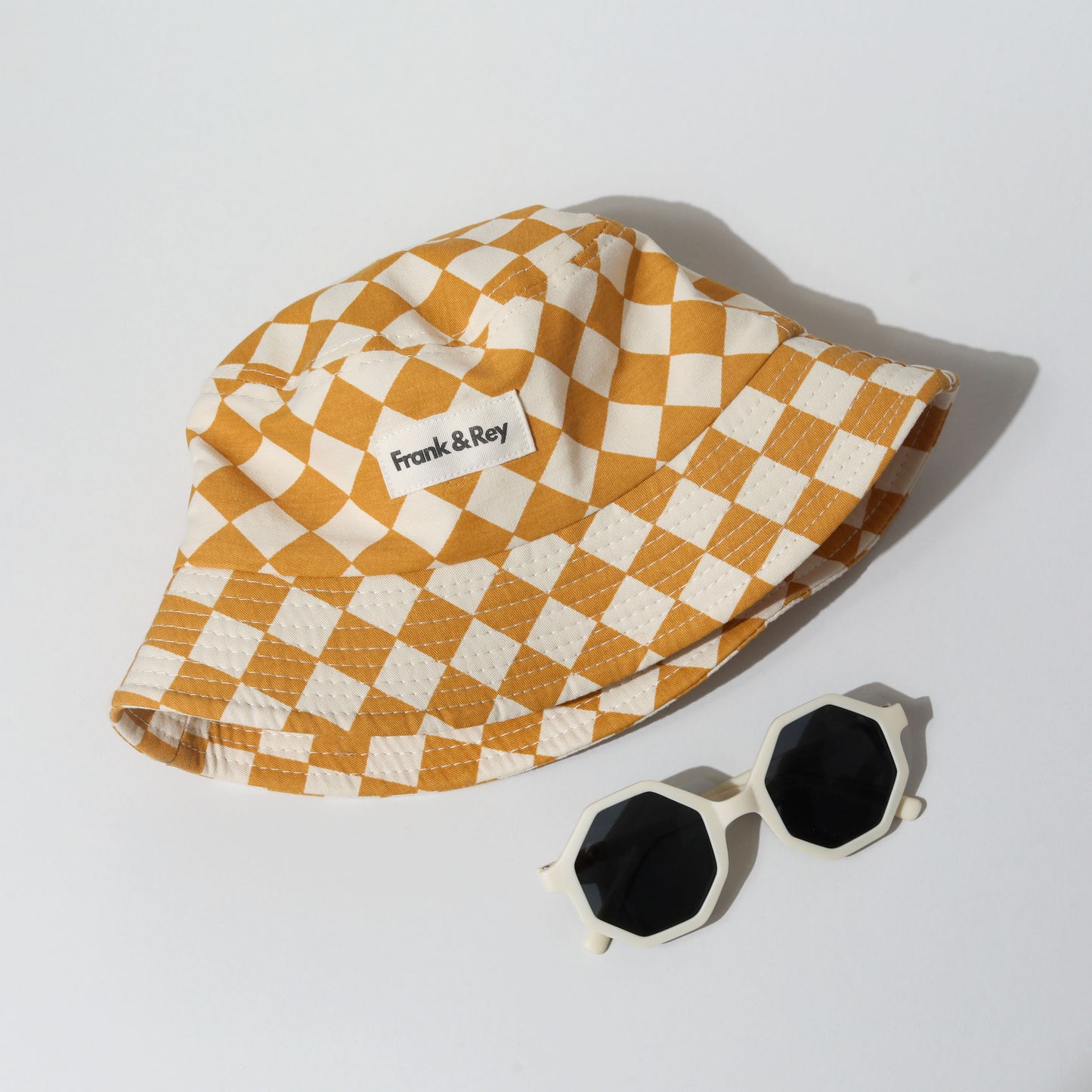 Yellow Diamond Check Bucket Hat