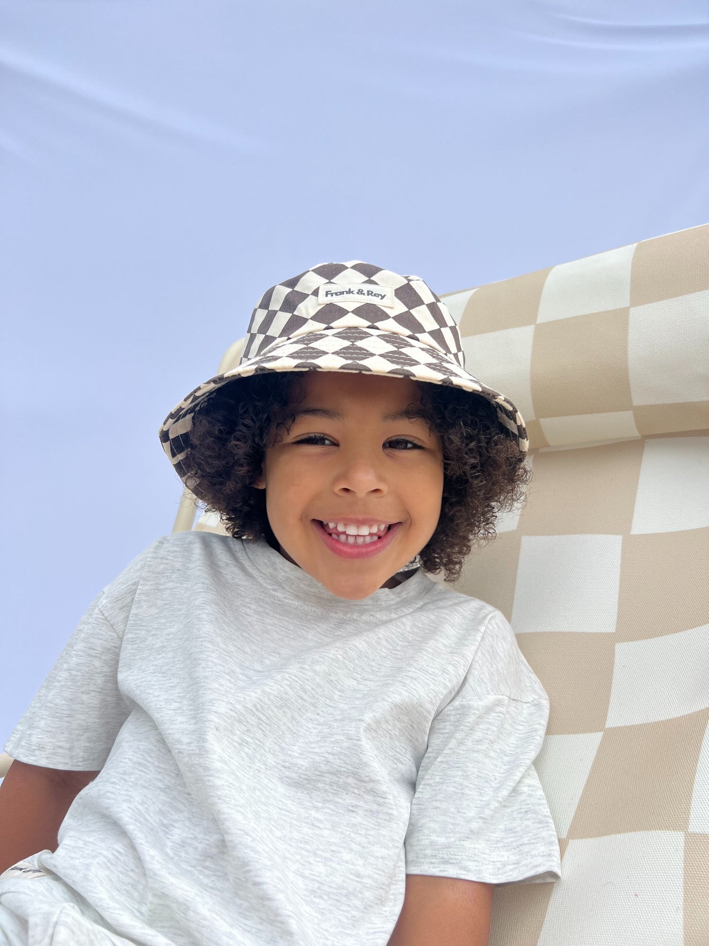 Chocolate Diamond Check Bucket Hat