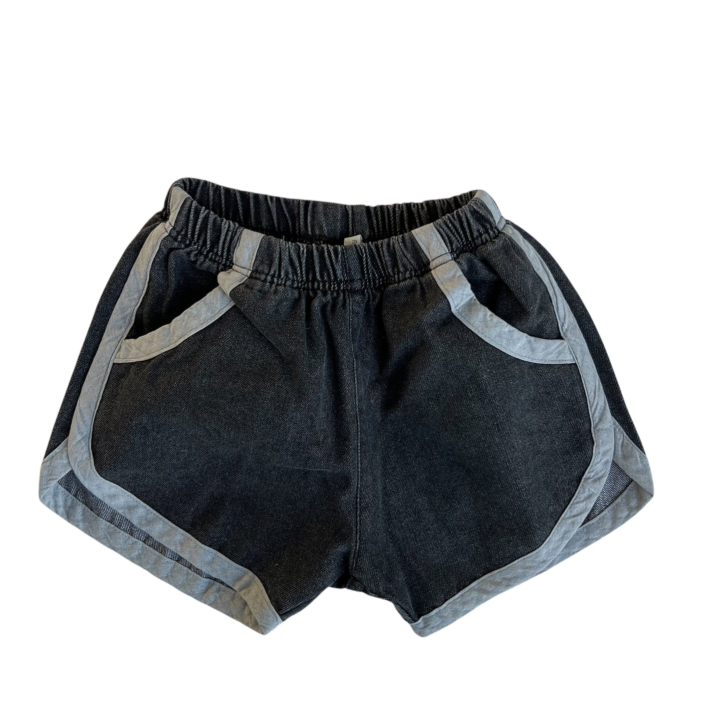 Acid wash denim shorts