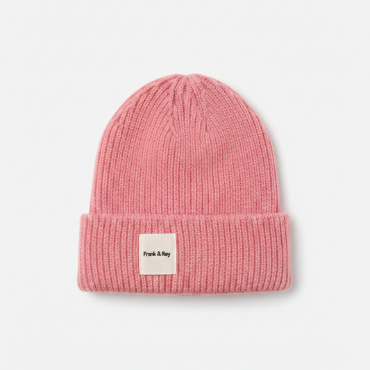 Lux knit beanie - Strawberry pink