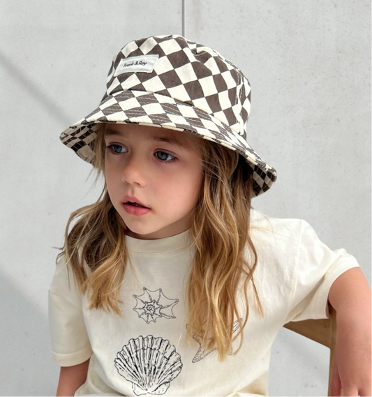 Chocolate Diamond Check Bucket Hat