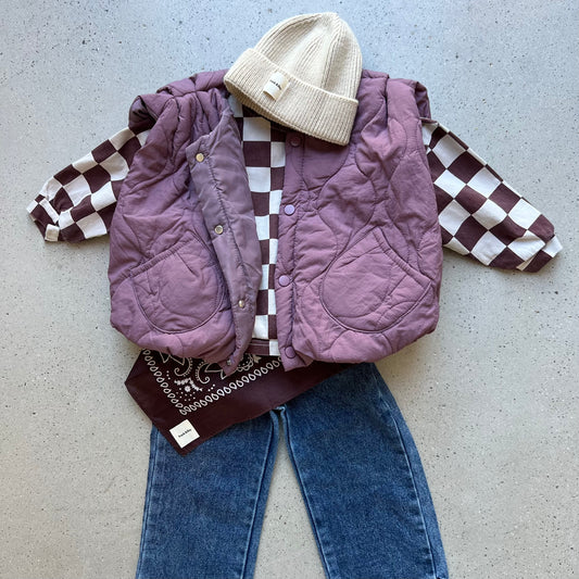 Purple bubble gilet