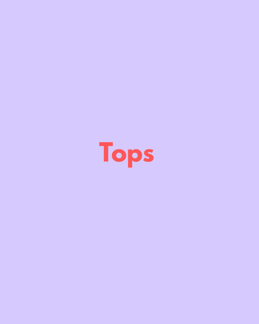 Sample Sale Tops