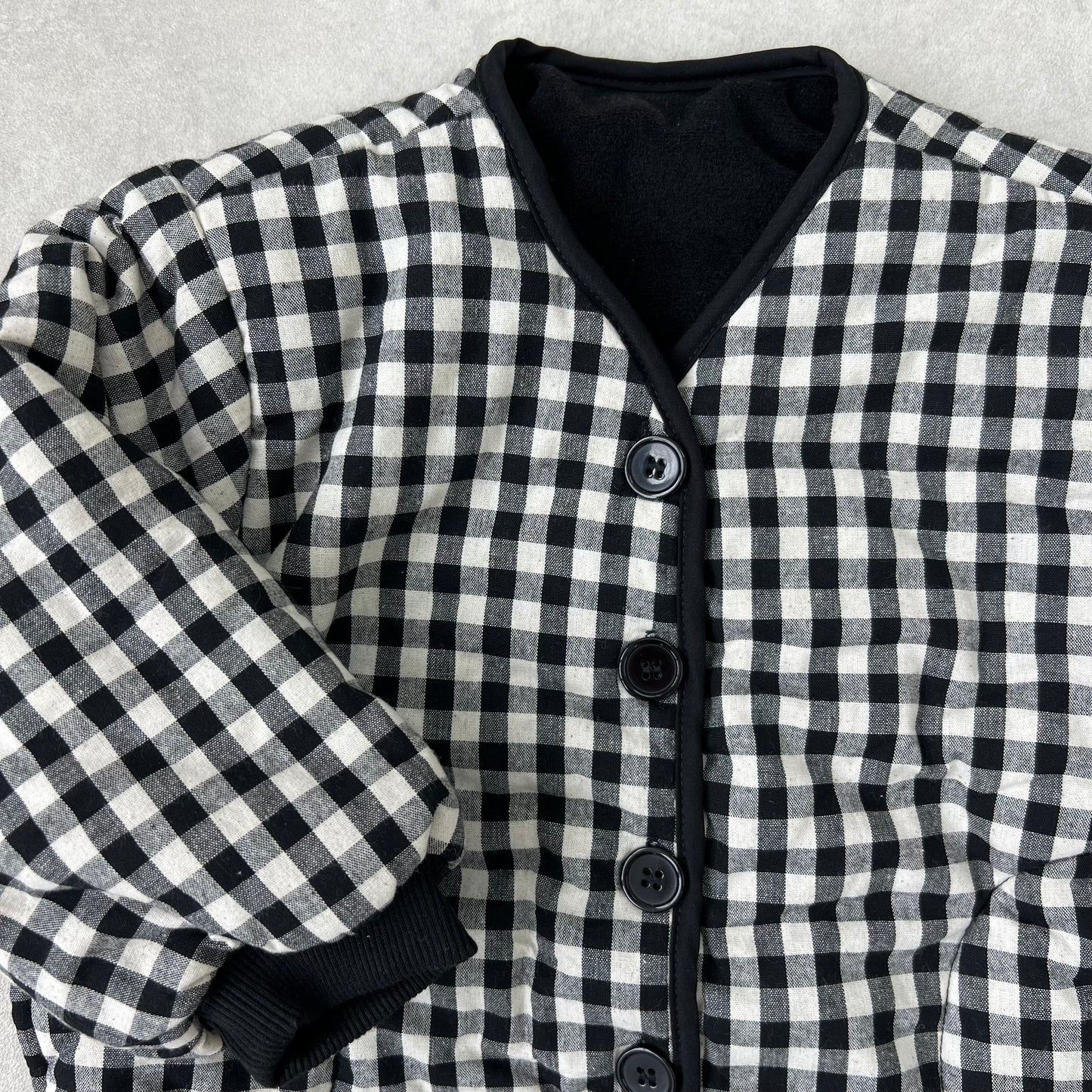 Gingham Bomber Jacket