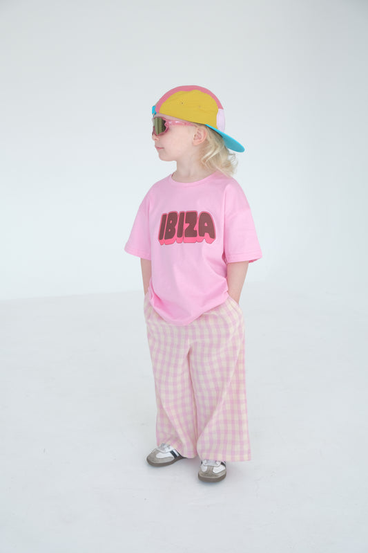 Gingham Play Trousers - Pink