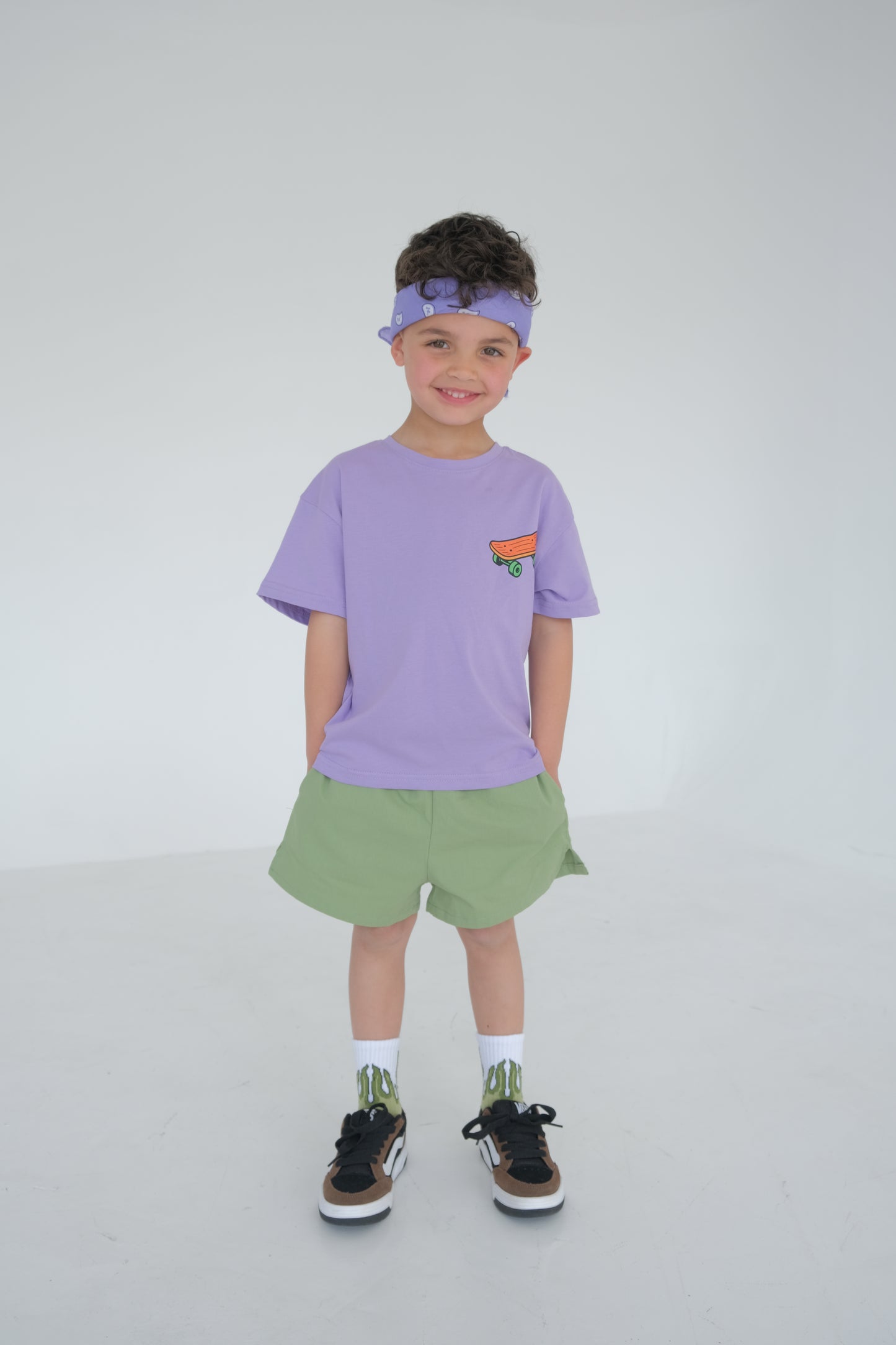 Green Cotton shorts