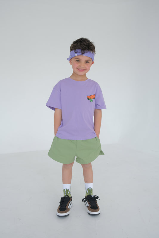Green Cotton shorts
