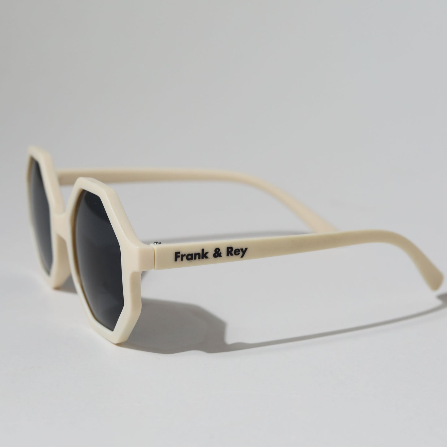 Cream Hexagon Sunglasses