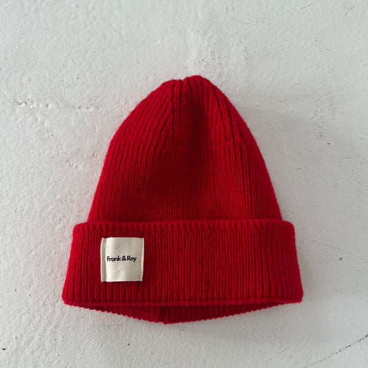 Lux knit beanie - RED