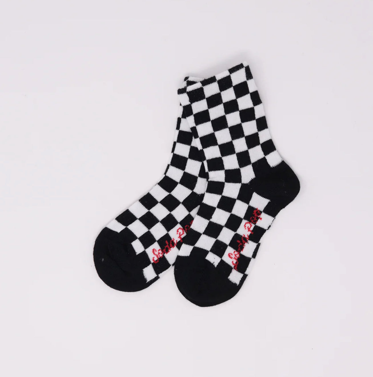 Checkerboard Print Socks