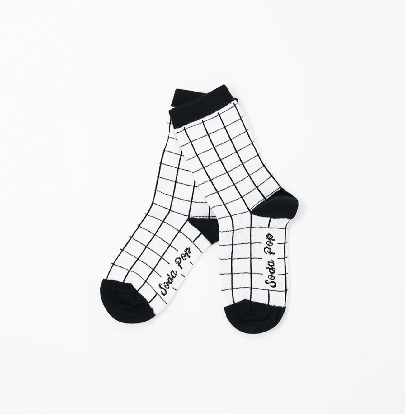 Grid Print Socks