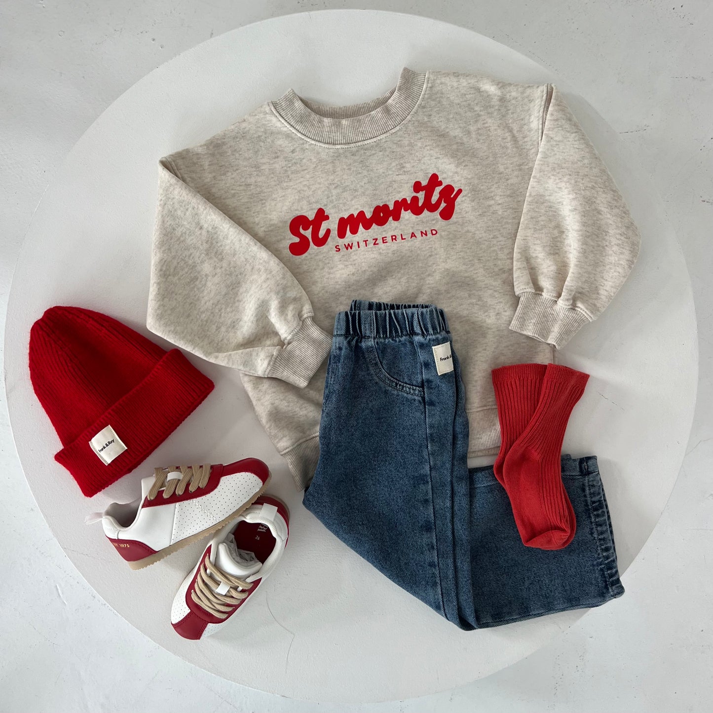 Lux knit beanie - RED