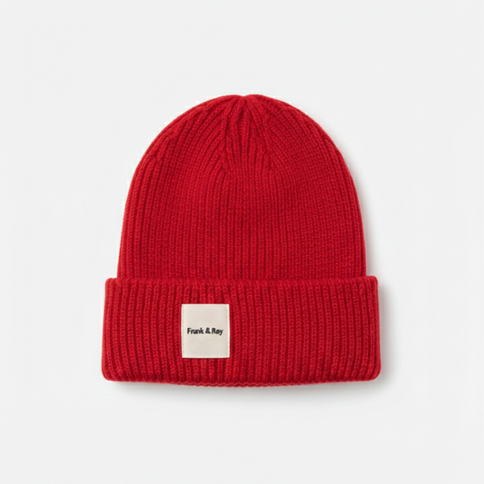 Lux knit beanie - RED