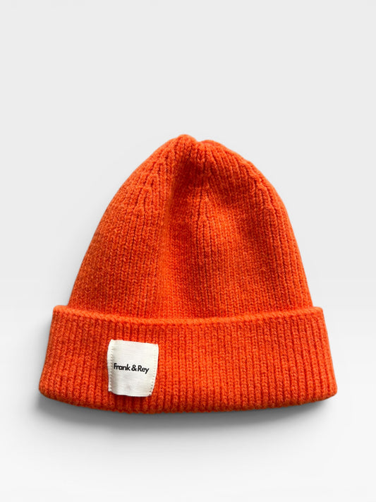 Lux knit beanie - Tangerine