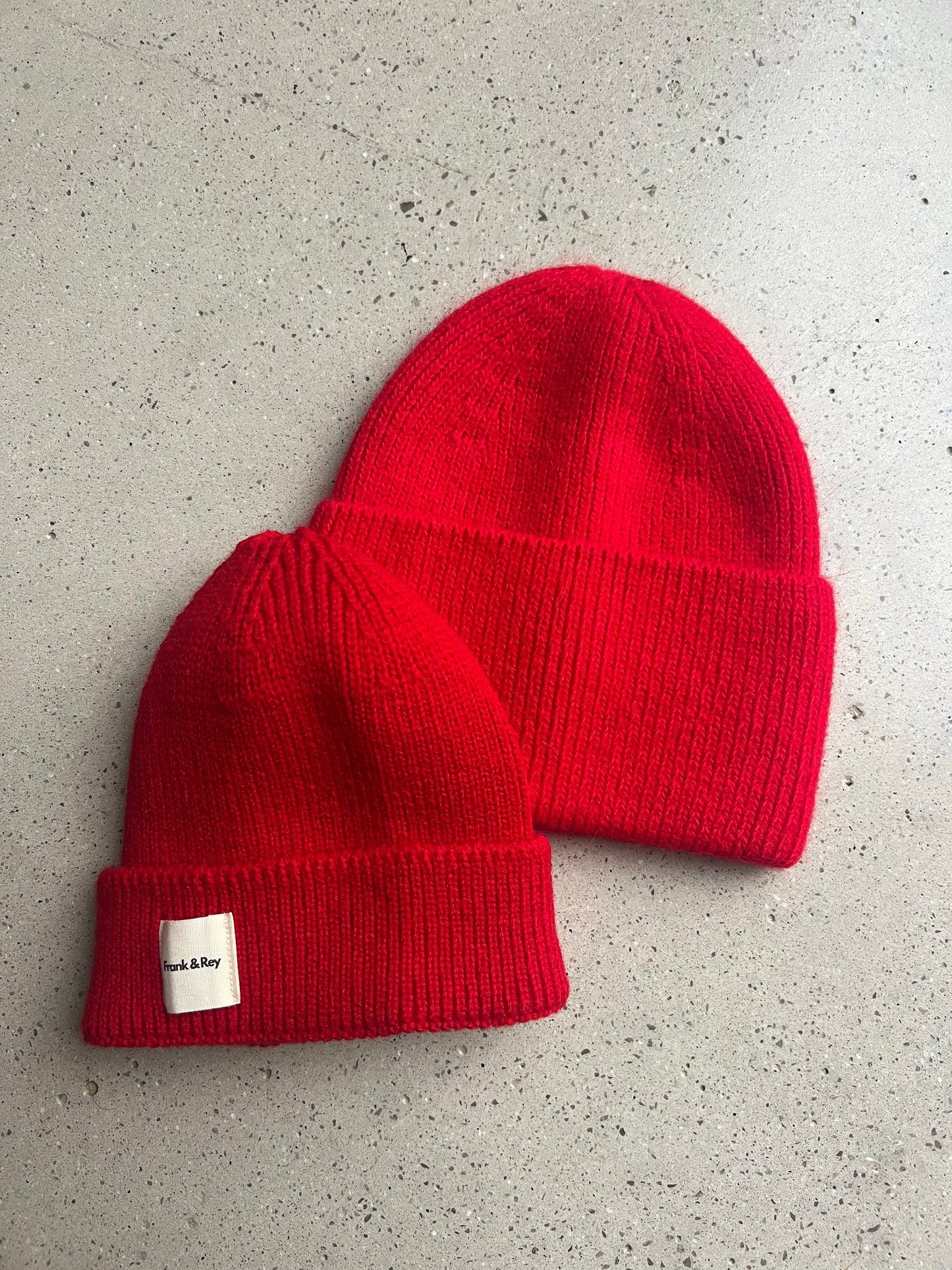 Red Lux knit beanie - ADULTS